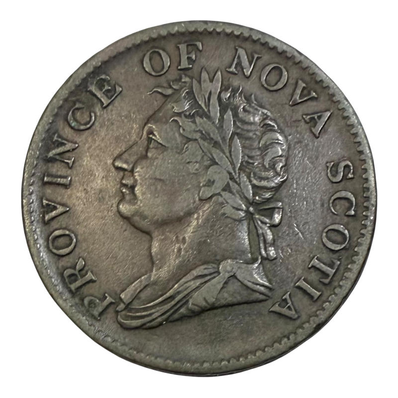 Coin 1/2 Penny 1832 Canada, Nova Scotia George IV A0177