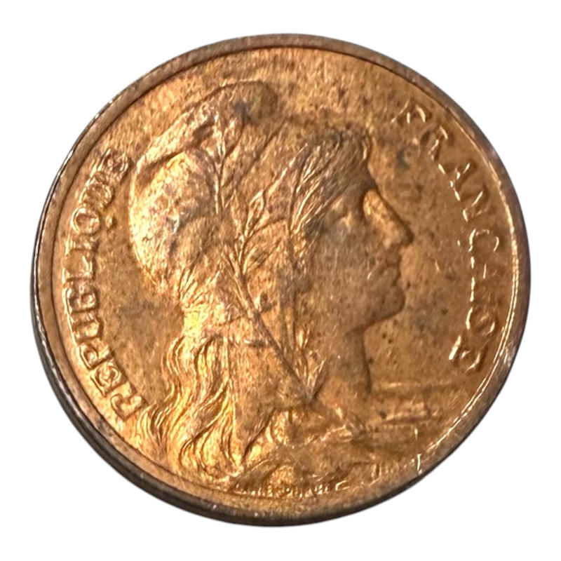 Coin 1 Centime 1908 France, Dupuis, Quality A0122