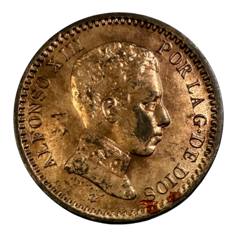 Coin 2 Centimos 1904 Spain , Alfonso XIII Quality A0134