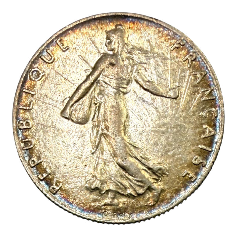 Coin 50 Centimes 1900 France, Semeuse, Silver A0134