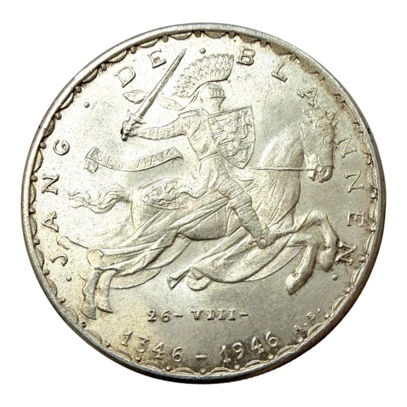 Coin 20 Francs 1946 Luxembourg, John the Blind , Silver A0143