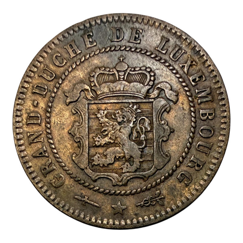 Coin 5 Centimes 1854 Luxembourg, Willem III A0148