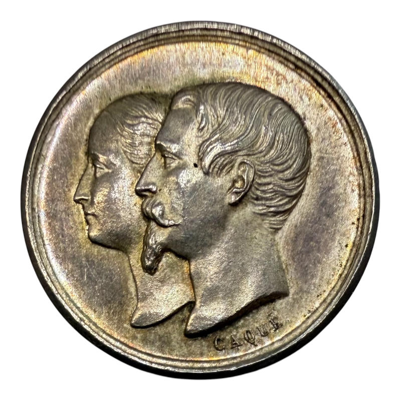 Medal Napoleon IV born the 14th of June 1956 by Caque , Silver A0160