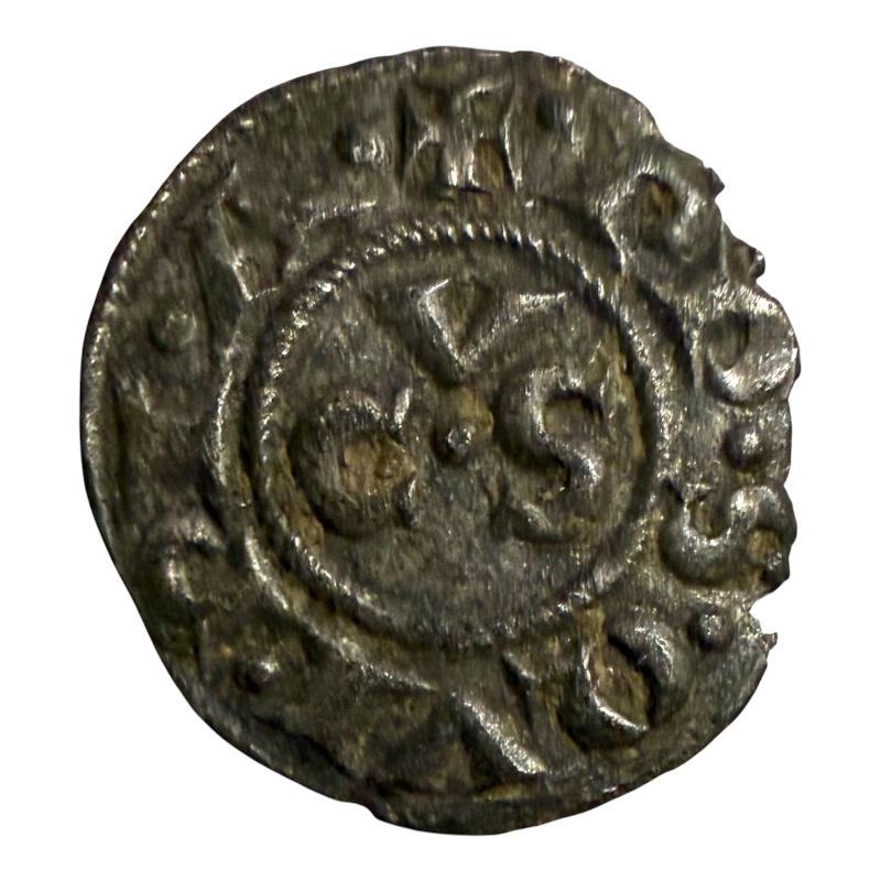 Coin 1 Denaro - Anonymous- City of Ancona, Italy 1250-1348 Billon A0163