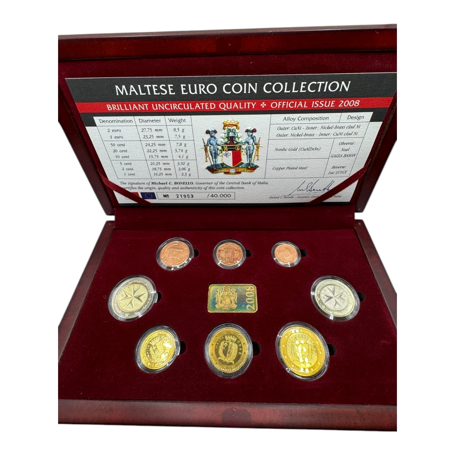 Euro Coins Set Malte 2008 BU REFA0014