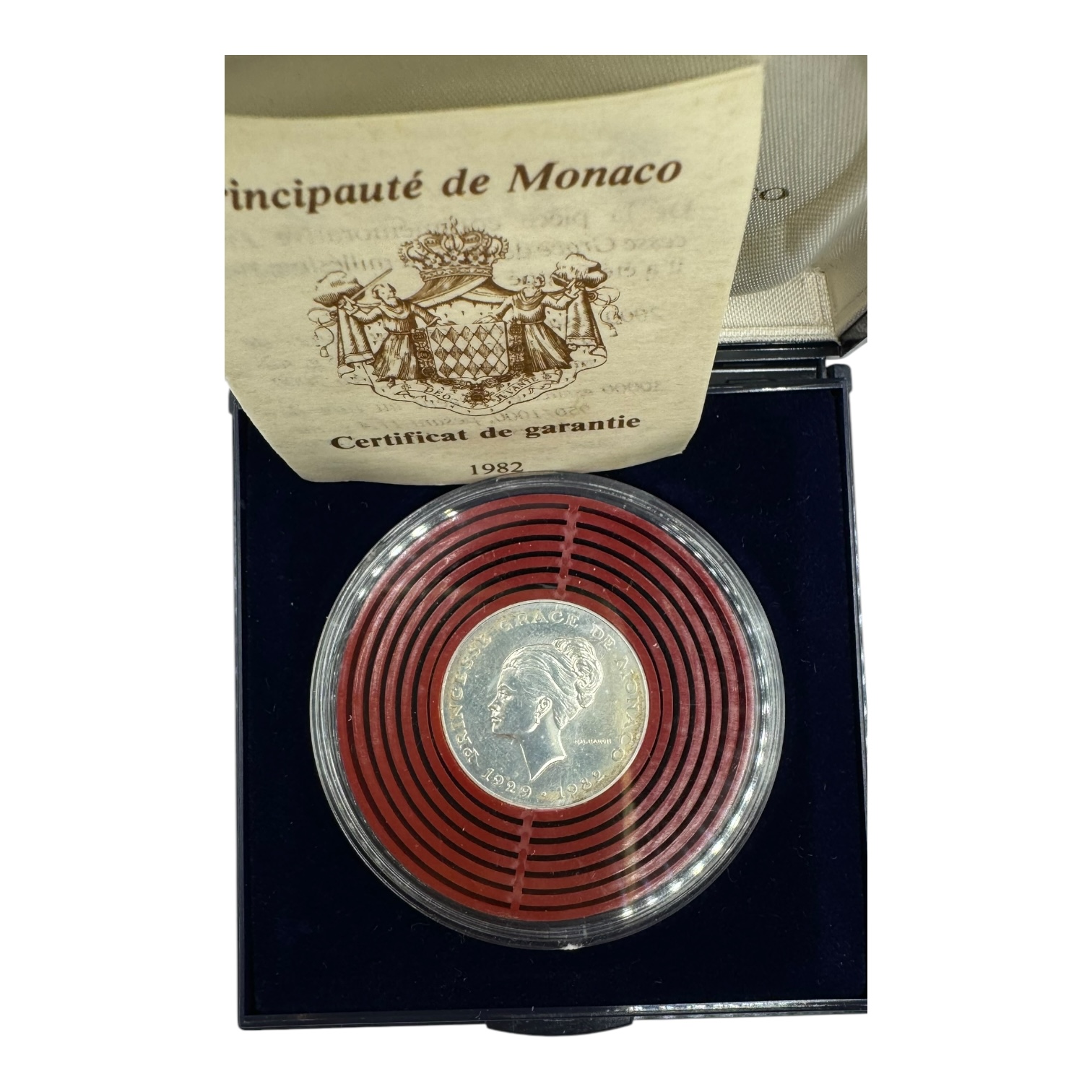 Coin 10 Francs ESSAI 1982 Silver Monaco Princess Grace REFA0019