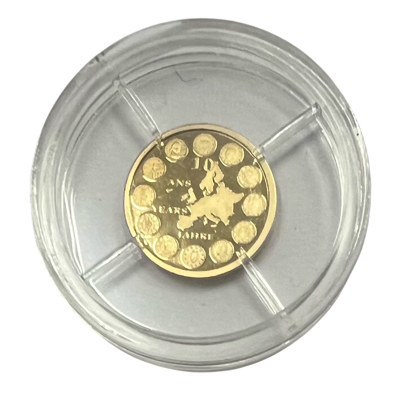 Medal 10 Years of European Union EU in Gold 333/1000 PROOF REFA0021