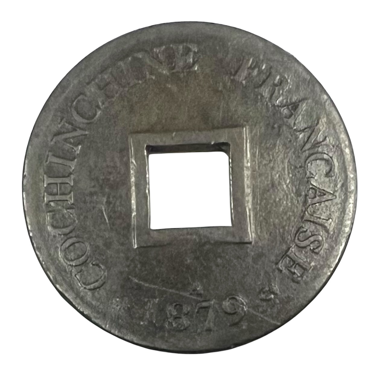 Coin Sapeque (1/500 Piastre) 1879 A French Cohinchina REFA0036