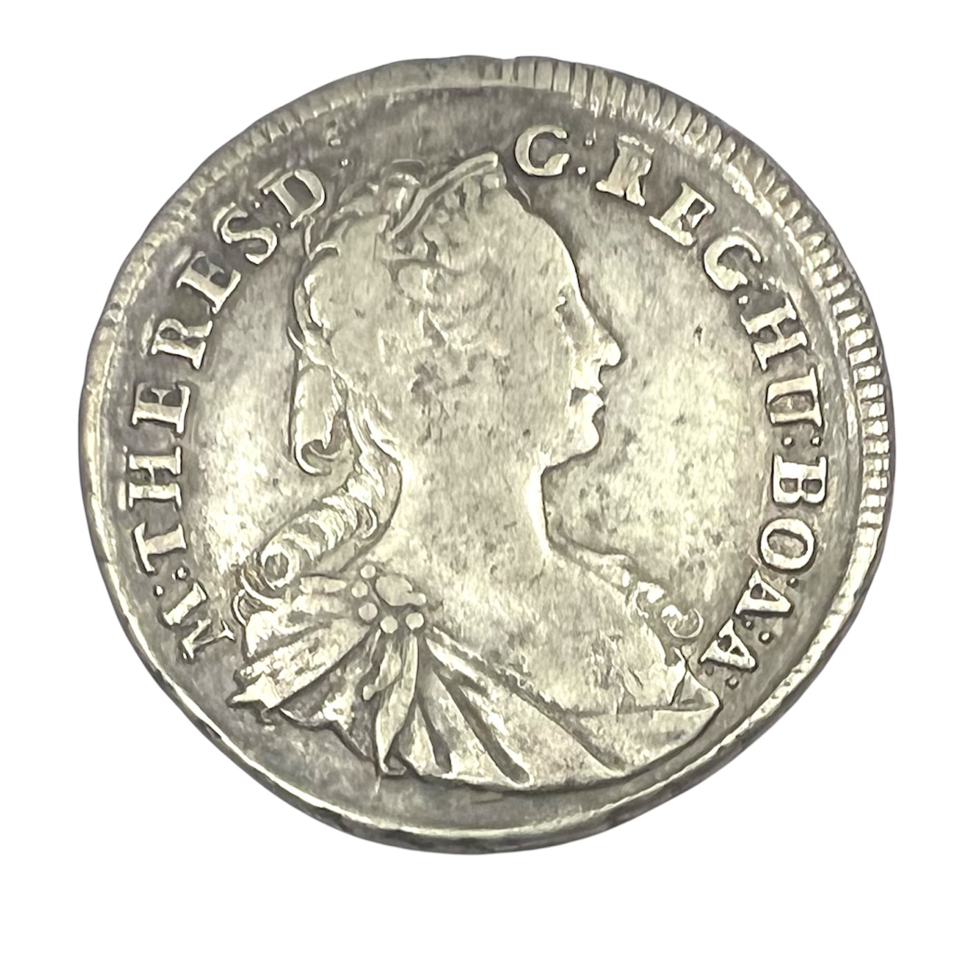 Coin 15 Kreuzer 1745 KB Hungary Maria Theresa Silver REFA0042