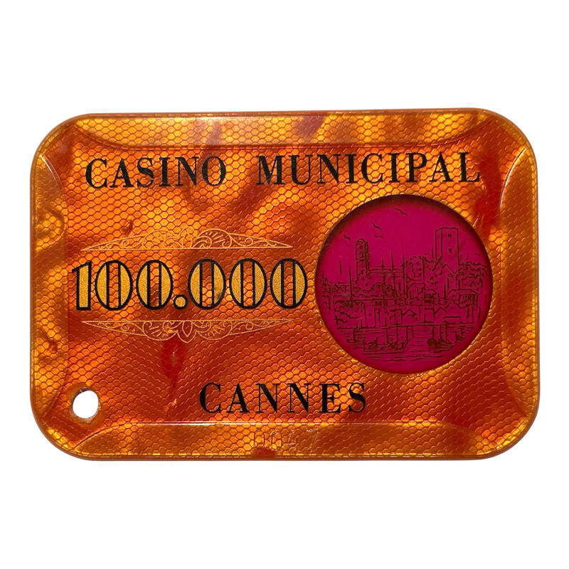 Casino Plaque / Chip 100.000 Francs Casino Municipal Cannes A0078