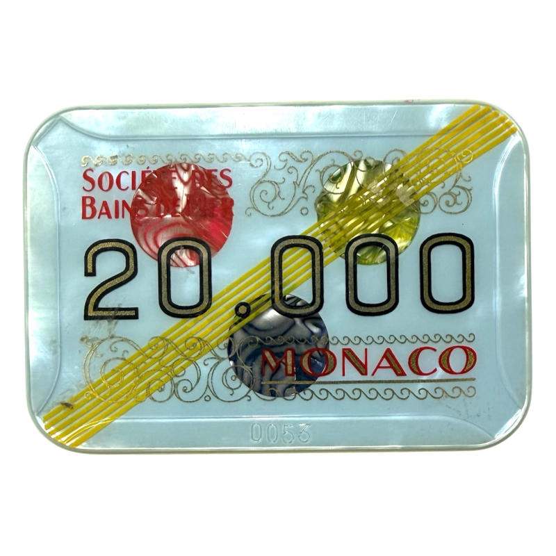 Casino Plaque / Chip 20.000 Francs SBM Monaco A0081